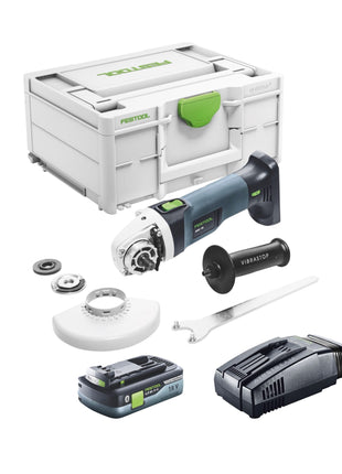 Festool AGC 18-125 EB-Basic Meuleuse d'angle sans fil 18 V 125 mm Brushless + 1x batterie 4,0 Ah + étui à chargement rapide + Systainer