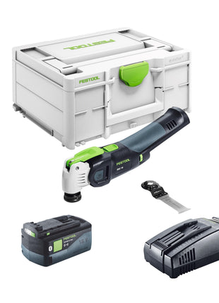 Festool VECTURO OSC 18 E-Basic Akku Oszillierer 18 V Starlock Max Brushless + 1x Akku 5,0 Ah + Schnellladegerät + Systainer