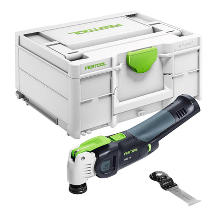 Festool VECTURO OSC 18 E-Basic utensile oscillante a batteria 18 V Starlock Max Brushless + 2x batteria 5,0 Ah + caricatore rapido + systainer