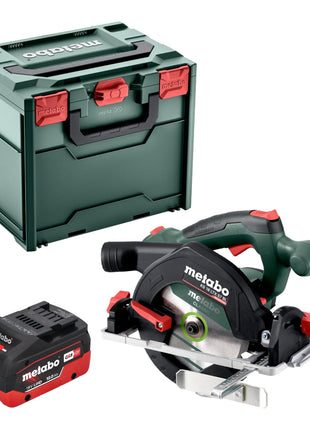 Sega circolare a batteria Metabo KS 18 LTX 57 BL 18 V 57 mm + 1x batteria LiHD 10,0 Ah + metabox - senza caricabatterie