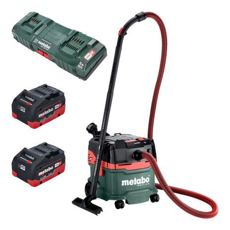 Metabo AS 36 18 L 20 PC cordless wet/dry vacuum cleaner 36 V ( 2x 18 V ) 20 L + 2x LiHD battery 5.5 Ah + double charger