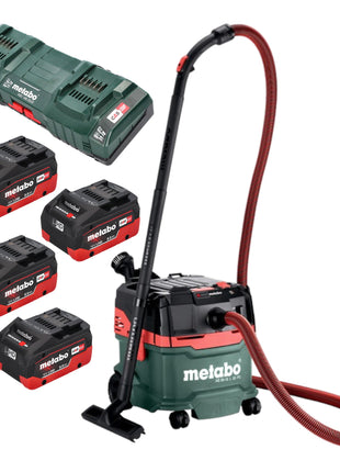 Metabo AS 36 18 L 20 PC cordless wet/dry vacuum cleaner 36 V ( 2x 18 V ) 20 L + 4x LiHD battery 8.0 Ah + double charger