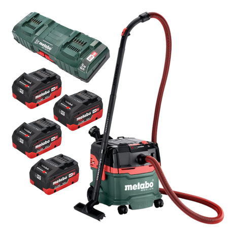 Metabo AS 36 18 L 20 PC cordless wet/dry vacuum cleaner 36 V ( 2x 18 V ) 20 L + 4x LiHD battery 8.0 Ah + double charger