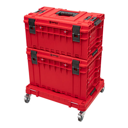 Qbrick System ONE piattaforma di trasporto 2.0 Workshop RED Ultra HD 625 x 503 x 160 mm 120 kg con ruote girevoli in metallo e freno