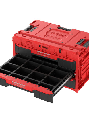 Qbrick System ONE Drawer 3 Toolbox 2.0 Caja de herramientas Ultra HD Roja 587 x 380 x 340 mm 27 l con tres cajones