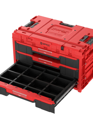 Qbrick System ONE Drawer 3 Toolbox 2.0 Caja de herramientas Ultra HD Roja 587 x 380 x 340 mm 27 l con tres cajones