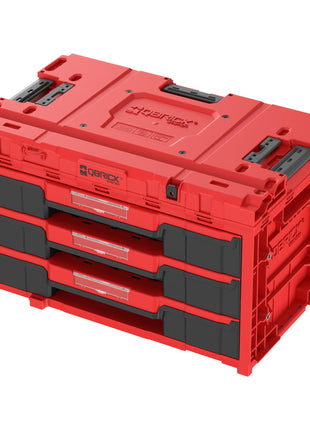 Qbrick System ONE Drawer 3 Toolbox 2.0 Caja de herramientas Ultra HD Roja 587 x 380 x 340 mm 27 l con tres cajones