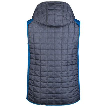 L-Boxx Gilet Hybride en Tricot Polaire Hommes - royal melange / anthracite melange Taille S