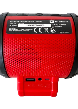 Einhell TC-SR 18 Li BT - Solo Akku Lautsprecher ( 4514150 ) 18 V Bluetooth AUX Solo - sans batterie, sans chargeur