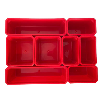Toolbrothers RHINO Container Set Nr. 7 Werkstattwand mit 8 Behältern für RHINO L Organizer Höhe XL