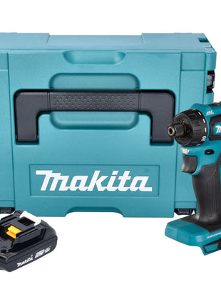 Makita DDF 083 A1J Perceuse-visseuse sans fil 18 V 40 Nm 1/4'' Brushless + 1x batterie 2,0 Ah + Makpac - sans chargeur