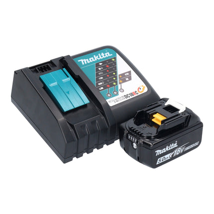 Makita DDF 083 RT1J Perceuse-visseuse sans fil 18 V 40 Nm 1/4'' Brushless + 1x batterie 5,0 Ah + chargeur + Makpac