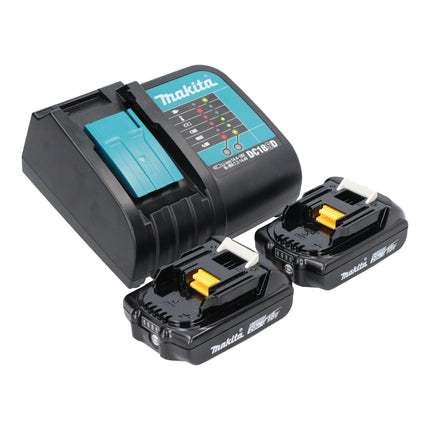 Makita DDF 083 SA Akku Bohrschrauber 18 V 40 Nm 1/4'' Brushless + 2x Akku 2,0 Ah + Ladegerät