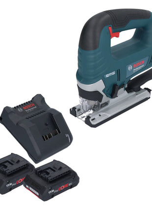 Bosch GST 18V-125 B Professional Scie sauteuse sans fil 18 V 125 mm Brushless + 2x batterie ProCORE 4,0 Ah + chargeur
