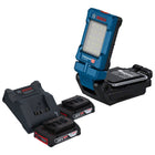 Bosch GLI 18V-800 Professional Lampe sans fil 18 V 800 lm + 2x batterie 2,0 Ah + chargeur