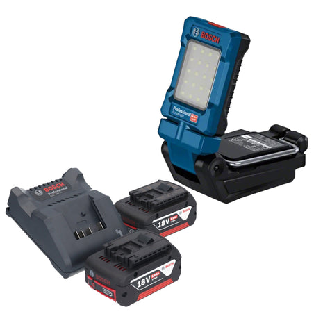 Bosch GLI 18V-800 Lampada professionale a batteria 18 V 800 lm + 2x batteria ricaricabile 5,0 Ah + caricabatterie