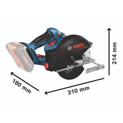 Bosch GKM 18V-50 Professional Akku Metall Handkreissäge 18 V 136 mm Brushless + 1x Akku 4,0 Ah + Ladegerät + L-Boxx