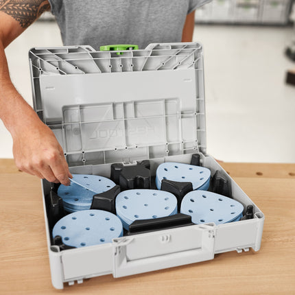 Festool SYS-STF D125 GR-Set Kit abrasif P60 - P220 100 pièces ( 578193 ) pour ponceuse excentrique 125 mm + Systainer