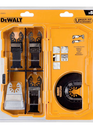 DeWalt DT 20715-QZ Multitool accessories 5 pcs. for wood, wood with nails, plastic, plasterboard, paint and glue residues