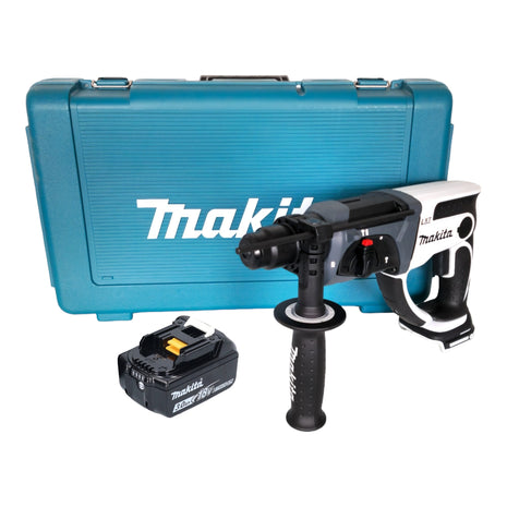 Makita DHR 202 F1W Trapano a percussione a batteria 18 V 20 mm 2,0 J bianco + 1x batteria ricaricabile 3,0 Ah + custodia - senza caricabatterie