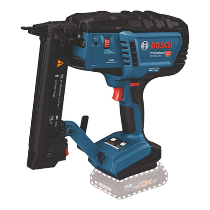 Bosch GTH 18V-38 M Cucitrice per legno professionale a batteria 18 V 5,8 x 10 - 38 mm senza spazzole ( 0601482501 ) + L-Boxx - senza batteria, senza caricabatterie
