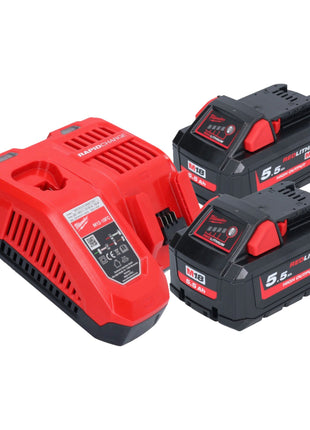 Milwaukee M18 ONEFLT-552X utensile a batteria 18 V 4,8 / 6,4 / 9,53 mm + 2x batteria ricaricabile 5,5 Ah + caricatore + scatola HD