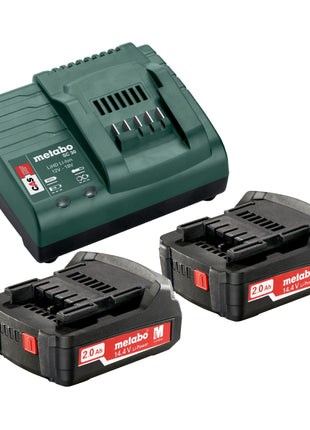 Metabo BS 14.4 trapano avvitatore a batteria 14.4 V 40 Nm ( 602206540 ) + 2x batteria ricaricabile 2.0 Ah + caricabatterie + custodia