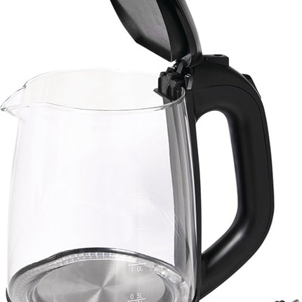 Bouilloire WK 3501 swg ( 4000896623 ) 2200 W noir 1,1 kg verre, inox LED bleu
