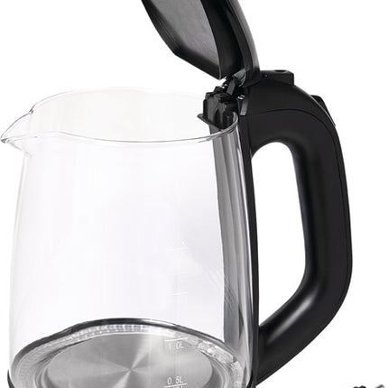 Bouilloire WK 3501 swg ( 4000896623 ) 2200 W noir 1,1 kg verre, inox LED bleu