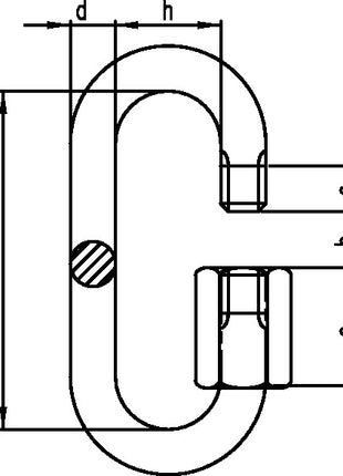 Quick-release chain fastener ( 1000120510 ) size 10 galvanised