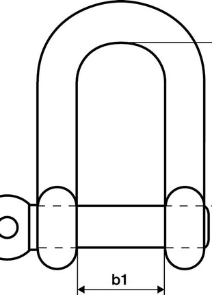 Shackle ( 1000120212 ) Load capacity 800 kg straight shape
