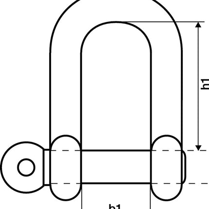 Schäkel ( 1000120213 ) Tragfähigkeit 1100 kg gerade Form