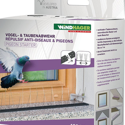 Windhager Kit de démarrage anti-oiseaux et anti-pigeons ( 4000818600 ) Protection jusqu'à 1 m, 36 pics