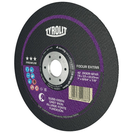 Disco da taglio Tyrolit PREMIUM FOCUR EXTRA ( 8000758235 ) D230x3mm foro a gomito 22,23 mm