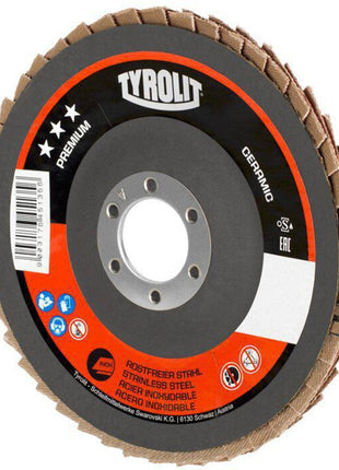 Tyrolit flap disc PREMIUM CERAMIC ( 4000845948 ) Ø 125 mm grain size 40 cranked