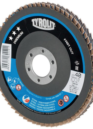 Disco lamellare Tyrolit PREMIUM FASTCUT ( 8000756288 ) Ø 125 mm granulometria 40 offset