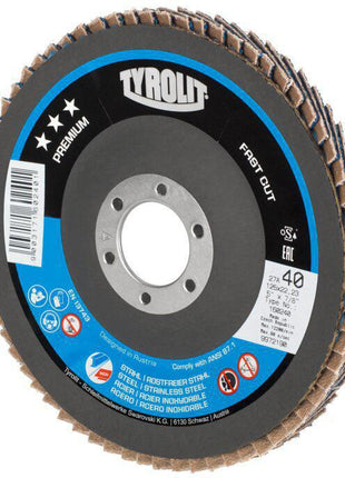 Disco lamellare Tyrolit PREMIUM FASTCUT ( 8000756288 ) Ø 125 mm granulometria 40 offset
