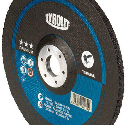 Tyrolit Schruppscheibe PREMIUM T-GRIND ( 8000758433 ) D125xS7mmKörnung 24 Bohrung 22,23 mm