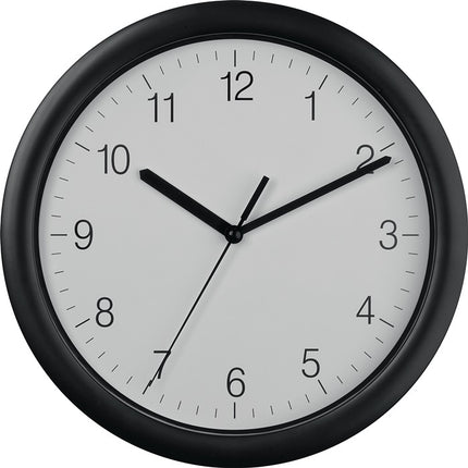 TFA Dostmann Horloge murale ( 9000486860 ) Horloge à quartz plastique noir chiffres