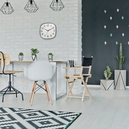 TFA Dostmann Horloge murale ( 9000486867 ) Horloge à quartz plastique gris Chiffres, analogique