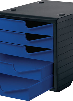 styro storage box ( 9000493477 ) 5 drawers black/blue