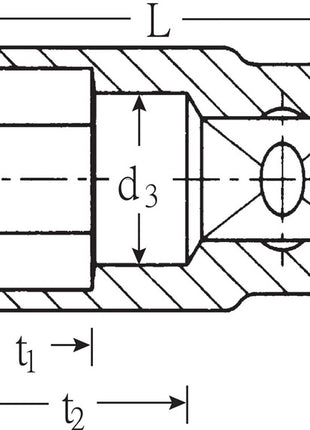 Stahlwille socket 456 10 ( 8000334522 ) 3/8 ″ hexagonal Length 27 mm