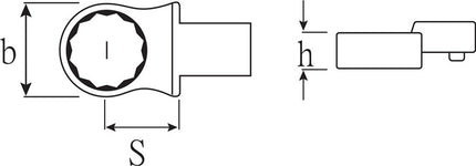 Utensile per l'inserimento di anelli Stahlwille 732/40 41 ( 8000333670 ) larghezza chiave 41 mm 14 x 18 mm