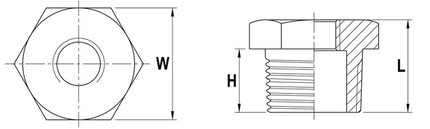 Riduttore a molla ( 4500100114 ) NPS=1 1/2 ″ NPS2 1 1/4 ″ L 28 mm