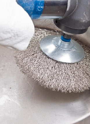PFERD tapered brush KBU INOX ( 8000431753 ) Ø 70 mm wire thickness 0.2 mm 15000 min-¹
