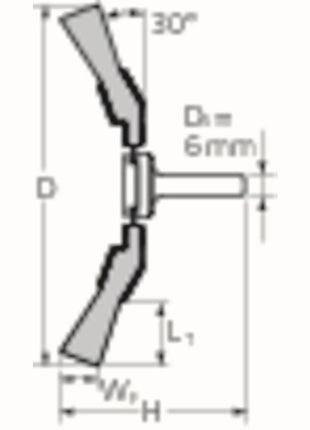PFERD tapered brush KBU ST ( 8000431749 ) Ø 80 mm wire thickness 0.3 mm 12000 min-¹