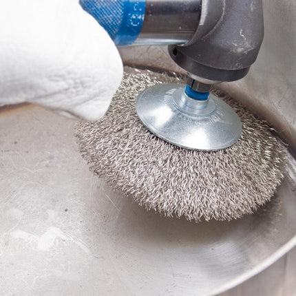 PFERD Kegelbürste KBU INOX ( 8000431755 ) Ø 95 mm Drahtstärke 0,3 mm 12000 min-¹