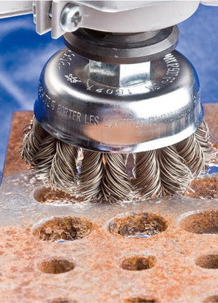 PFERD cup brush POS TBG ST ( 8000435482 ) Ø 65 mm M14 wire thickness 0.5 mm