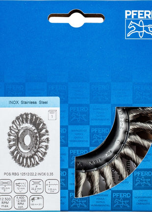 PFERD round brush POS RBG 12512 ( 8000433125 ) Ø 125 mm wire thickness 0.35 mm