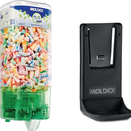 Distributeur de bouchons d'oreilles Moldex PlugStation TouchFree ( 8001327902 ) avec remplissage Spark Plugs (500 paires)